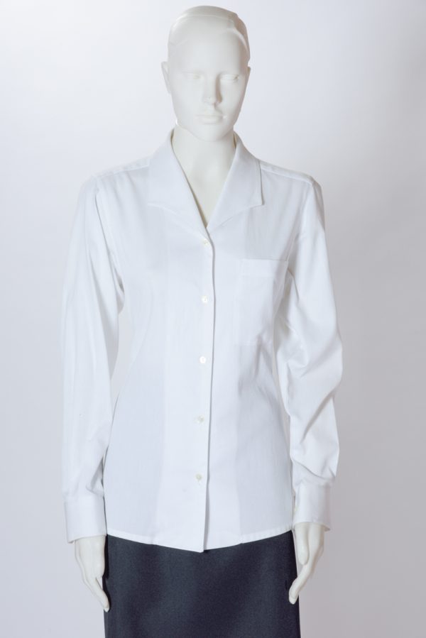 Camicia donna slim, collo a vela