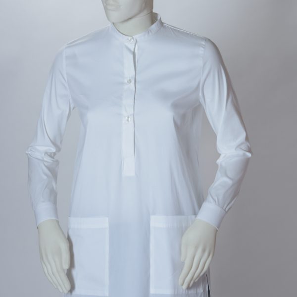 Camicia donna lunga collo coreana