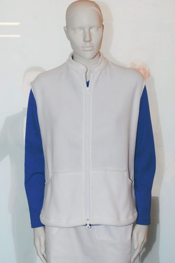 Maglia a Gilet in Pile con Zip