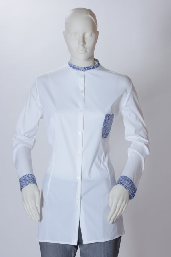 Camicia donna lunga con taschino