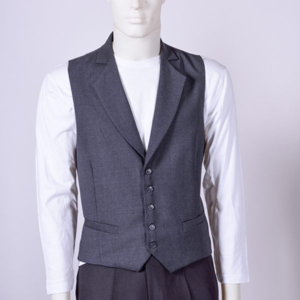 Gilet uomo 5 bottoni con collo revers